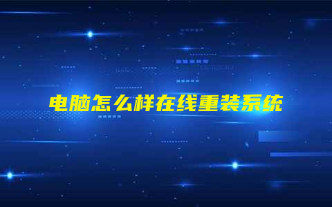 电脑怎么样在线重装系统